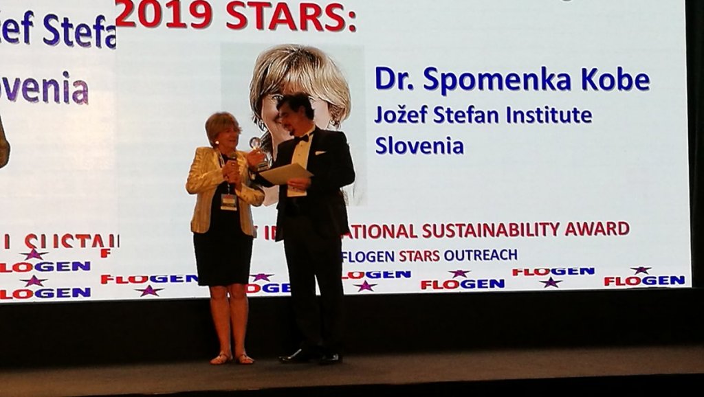 Prof. Dr. Spomenka Kobe is the recipient of the prestigious »Fray Award for Leadership in development new technologies that contribute to global sustainable development in the environment, economy, and social points of view.”, SIPS 2019, Paphos, Cyprus
