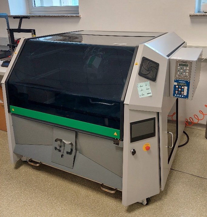 HAGE Industrial Material Extrusion Printer Model 140L – modified for metal and ceramic additive manufacturing